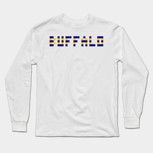 Pixel Hockey City Buffalo 1996 Retro Long Sleeve T-Shirt